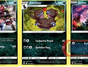 Pokemon Hydreigon 110/189 - Darkness Ablaze - Pokemon Evolution Card Set - Sword & Shield - Rare 3 Card Lot Trading Cards