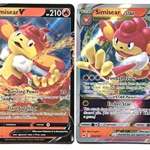 Simisear V & VSTAR - 023/159 - Crown Zenith - Pokemon Ultra Rare Card Lot Pokemon Trading Cards