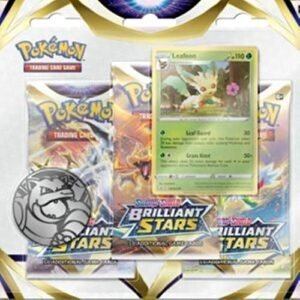 Pokemon SAS9 Brilliant Stars 3 Pack Blister - Leafeon Pokemon Action Figures