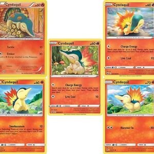 Collectible Card Games Pokemon Cyndaquil - Pokemon 5 Card Lot - SWSH221 - Promo - Breakthrough Lost Thunder 39/214