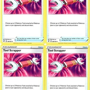 Pokemon - Tool Scrapper - Rebel Clash x4 Card Playset - 168/192 Uncommon Pokemon Playsets