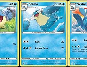 Action Figures Pokemon Walrein 039/198 Chilling Reign - Rare - Evolution Pokemon Card Lot - Spheal Sealeo