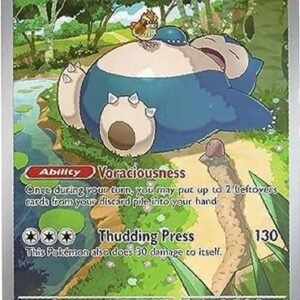 Pokemon- Snorlax SVP 051 - Pokemon 151 Black Star Promo - English - Full Art - Elite Trainer Box Promo Collectible Card Games Pokemon