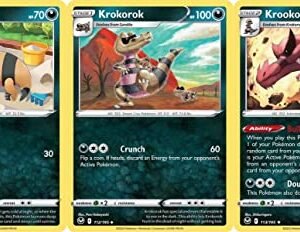 Pokemon Trading Cards Krookodile 113/195- Silver Tempest - Pokemon Evolution Card Set - Rare 3 Card Lot