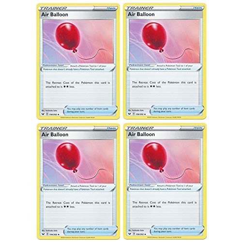 Collectible Card Games Pokemon Air Balloon 156/202 - Sword & Shield - Pokemon 4 Card Trainer Card Lot