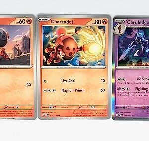 Trading Cards Pokemon Ceruledge 098/193 - Paldea Evolved - Pokemon Evolution Set - 3 Card Lot - Scarlet & Violet