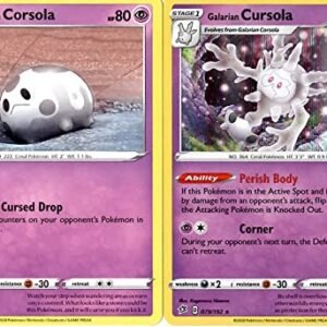 Pokemon Galarian Cursola - 079/192 - Rebel Clash - Pokemon Evolution - Rare 2 Card Lot Trading Cards