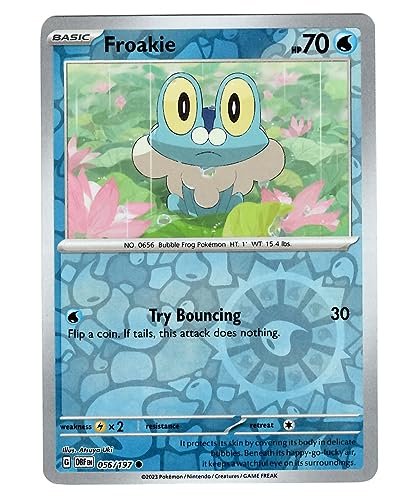 Collectible Card Games Pokemon Pokemon - Froakie 056/197 - Obsidian Flames - Reverse Foil - Single Card