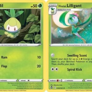 Hisuian Lilligant 10/195- Silver Tempest - Pokemon Evolution Card Set - Rare 2 Card Lot Pokemon Action Figures