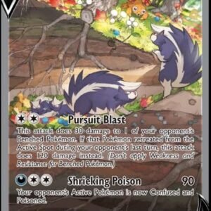 Skunktank V 181/195- Silver Tempest - Full Art - Pokemon Ultra Rare Card - Holo Foil Pokemon Collectible Card Games