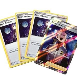 Boss's Orders Cyrus - SWSH251 Full Art - Pokemon 4 Card Lot - Black Star Promo - x3 Cosmic Holo Collectible Card Games Pokemon