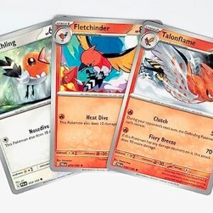 Talonflame 030/193 - Paldea Evolved - Pokemon Evolution Set - 3 Card Lot - Scarlet & Violet Pokemon Action Figures