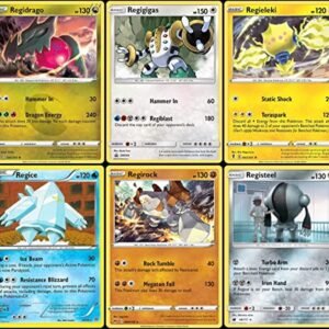 Regigigas & Legendary Giants - Regidrago - Regieleki - Regice - Regirock - Registeel - Pokemon 6 Card Lot Pokemon Collectible Card Games