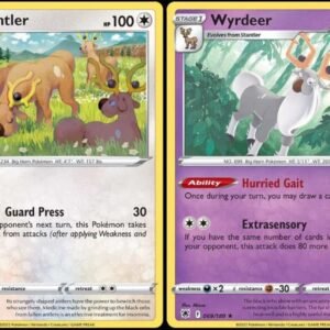 Action Figures Pokemon Wyrdeer 069/189 - Astral Radiance - Rare Pokemon Evolution Card Lot - Stantler