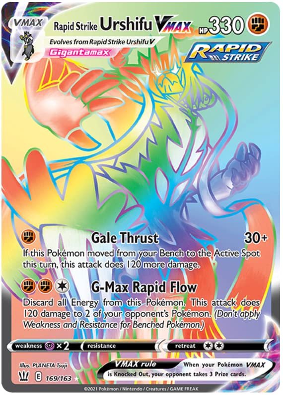 Rapid Strike Urshifu VMAX - 169/163 - Secret Rare - Sword & Shield - Battle Styles Pokemon Trading Cards