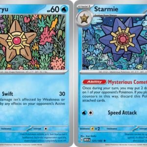 Pokemon Starmie 121/165 - Staryu - Pokemon 151 - Evolution Holo Rare 2 Card Lot Trading Cards