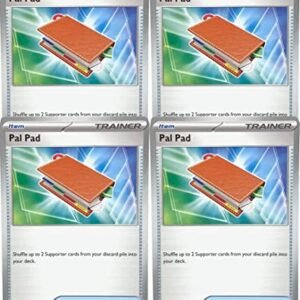 Pokemon Pal Pad 182/198 - Scarlet & Violet - Pokemon Trainer x4 Card Set - Playset 4X Playsets