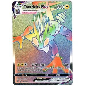 Action Figures Pokemon Toxtricity Vmax 196/192 - Secret Rare - Pokemon Sword and Shield Rebel Clash
