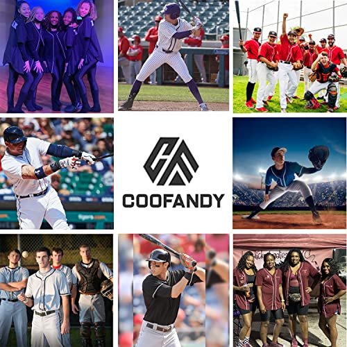 COOFANDY COOFANDY Men's Baseball Button Down Jersey Short Sleeve Hipster Hip Hop T Shirts Small mens Jerseys