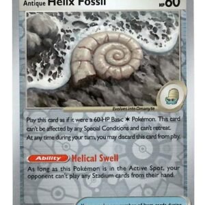 Collectible Card Games Pokemon Pokemon - Antique Helix Fossil 153/165 - Pokemon 151 - Reverse Foil - Single Card