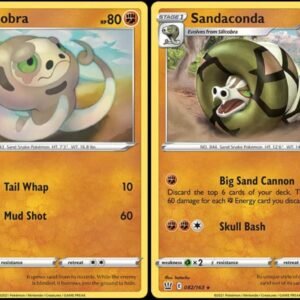 Action Figures Pokemon Sandaconda 082/162 - Battle Styles - Foil - Pokemon Evolution Card Set - 2 Card Lot
