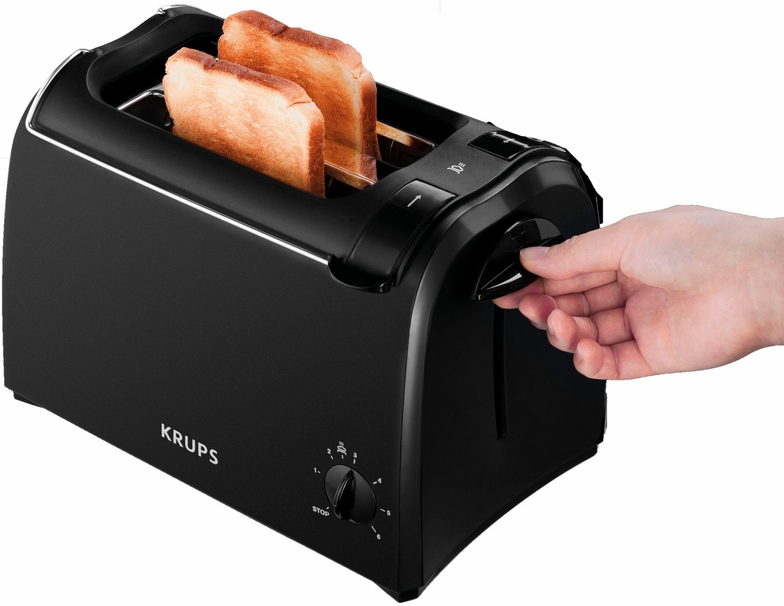 2-Scheiben-Toaster Krups Krups Toaster Pro Aroma KH1511, 2 lange Schlitze, für 2 Scheiben, 700 W schwarz