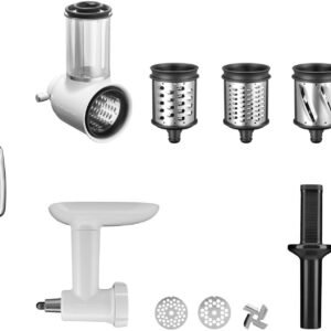 KitchenAid Multifunktionsküchenmaschinen KitchenAid Küchenmaschine 5KSM125EAC 5KSM125EAC, 300 W, 4,8 l Schüssel, Gratis Fleischwolf+Gemüseschneider m. 3 Trommeln (Wert ca. 278,-€ UVP)