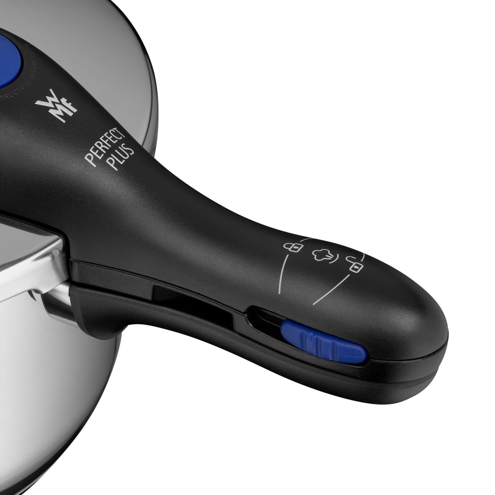 WMF Schnellkochtopf Perfect Plus, Cromargan® Edelstahl Rostfrei 18/10 (1-tlg), Abnehmbarer Deckelgriff WMF Schnellkochtöpfe