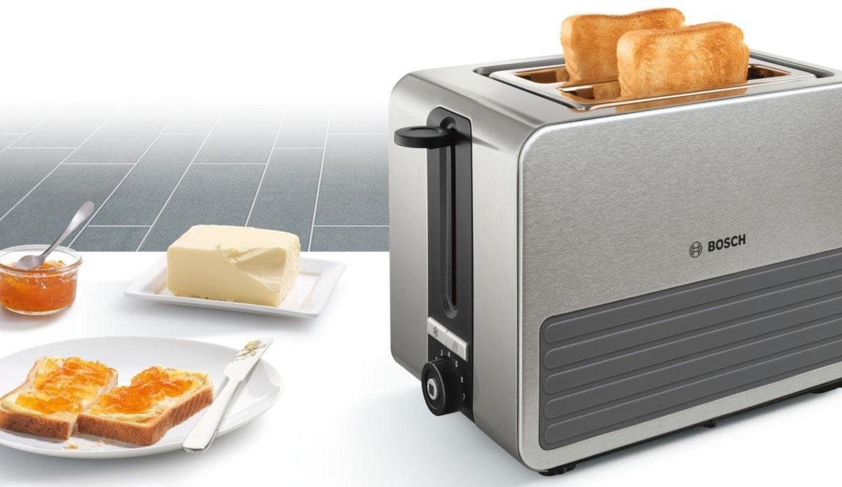 2-Scheiben-Toaster BOSCH BOSCH Toaster TAT7S25, 2 kurze Schlitze, für 2 Scheiben, 1050 W