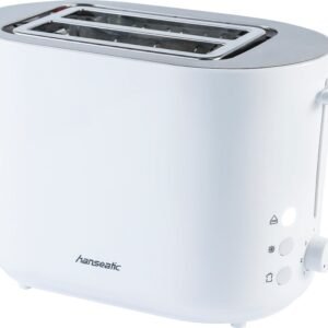 Hanseatic Hanseatic Toaster HT2850WD, 2 kurze Schlitze, für 2 Scheiben, 850 W, mit Brötchenaufsatz 2-Scheiben-Toaster