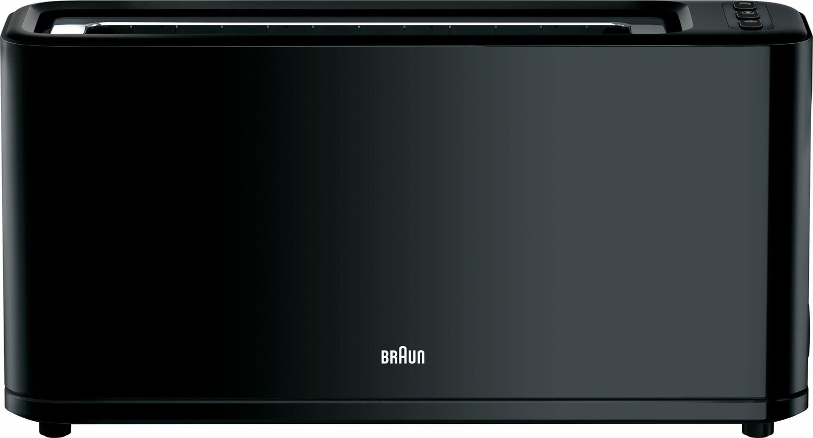 Braun Langschlitztoaster Braun Toaster HT 3110 BK, 1 langer Schlitz, für 2 Scheiben, 1000 W Schwarz