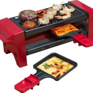 bestron Raclette AGR102, 2 Raclettepfännchen, 350 W, Antihaftbeschichtung Raclette bestron