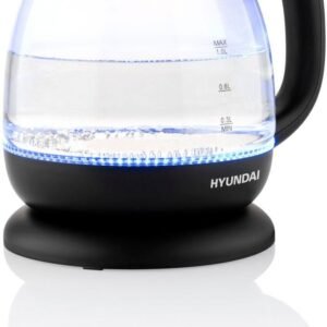 Hyundai Wasserkocher Hyundai Wasserkocher VK101, 1 l, 1100 W, 1100 W, automatische Deckelöffnung und Abschaltung, Spirale für Kabel