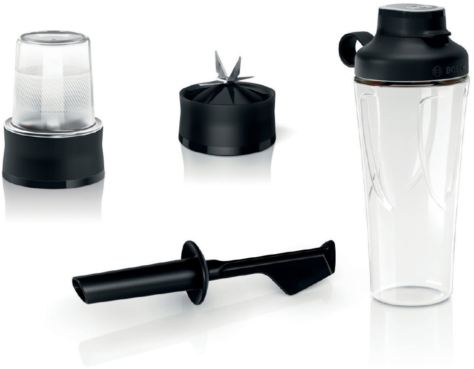 BOSCH Standmixer VitaPower Serie 4 MMB6177S, 30.000 U/min, 1,5l Thermoglas, ToGoFlasche, 1200 W, 4 Klingen-Messer, Universalzerkleinerer, Made in Europe, Kabelstaufach BOSCH Standmixer