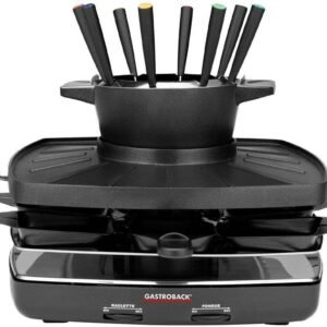 Gastroback Raclette Gastroback Raclette und Fondue-Set 42567 Family and Friends, 8 Raclettepfännchen, 1200 W