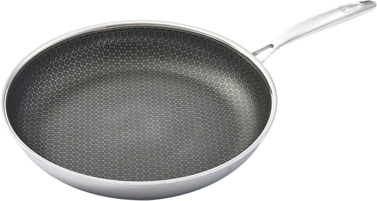 Bratpfannen HENSSLERS HENSSLERS Bratpfanne, Edelstahl (1-tlg), 3-Schicht Material, Wabenstruktur und Antihaftbeschichtung, Induktion