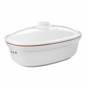 Ru00D6MERTOPF Tonbräter RÖMERTOPF Römertopf Oval MEDI Weiß 2.3 L, Ton