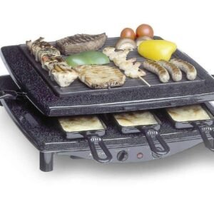 Steba Raclette Steba Raclette RC 3 plus, 8 Raclettepfännchen, 1450 W Schwarz