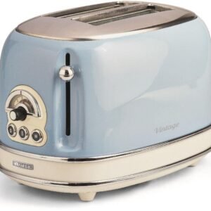 Ariete Toaster Vintage, 2 kurze Schlitze, für 2 Scheiben, 815 W, blau 2-Scheiben-Toaster Ariete