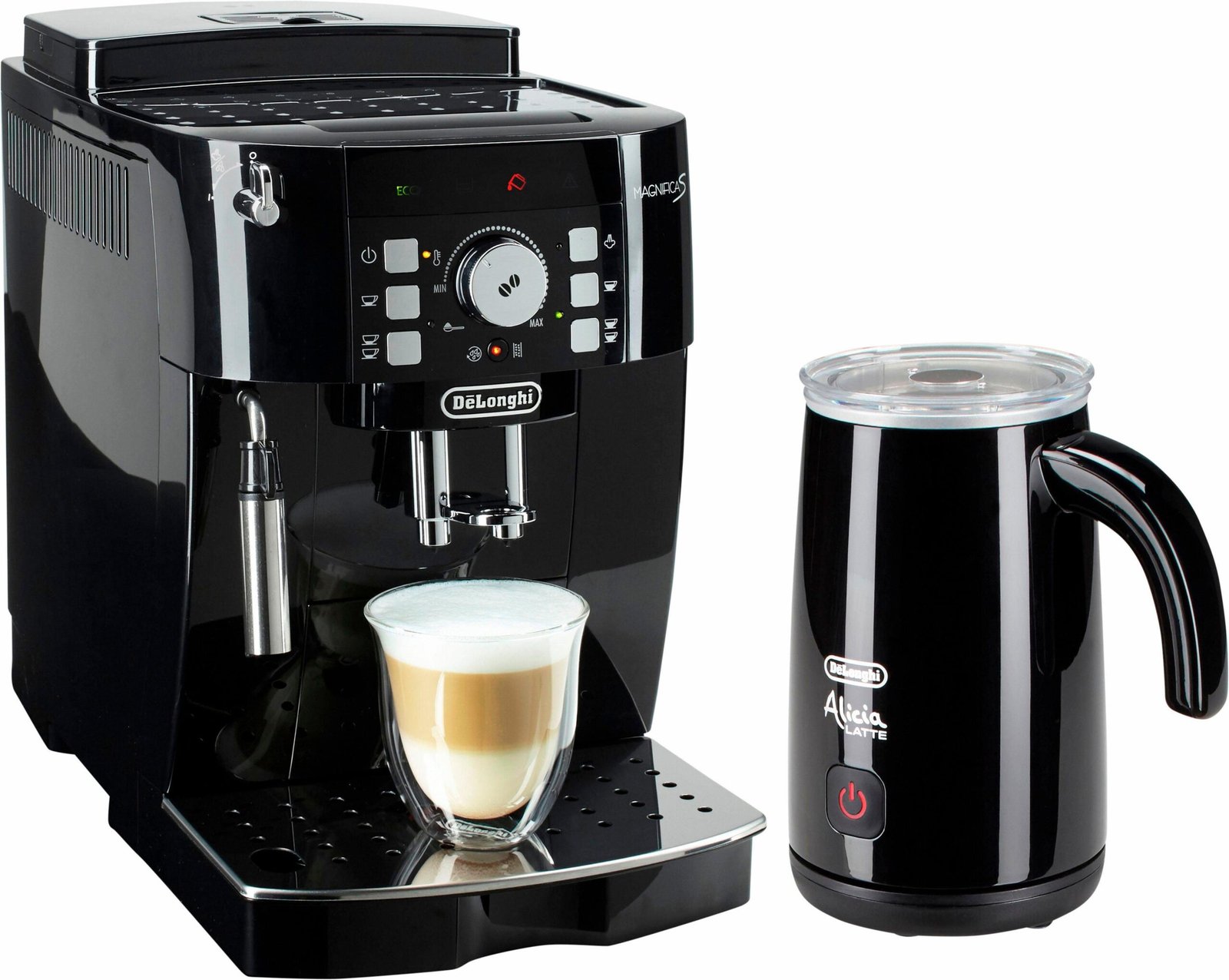 De\u0027Longhi De'Longhi Kaffeevollautomat Magnifica S ECAM 21.118.B, inkl. Milchaufschäumer im Wert von UVP 89,99 Kaffeevollautomaten