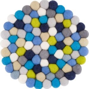myfelt Topfuntersetzer myfelt Topfuntersetzer Filzkugel Topfuntersetzer ⌀ 20 cm, Zubehör für Pfannen, Töpfe, Küchentisch, Auflaufformen, 100 % reine Schurwolle, hitzebeständig Fritz