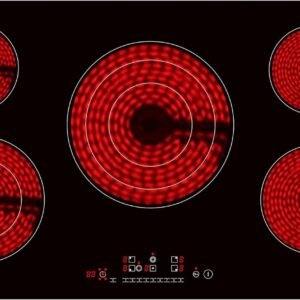 K&H Elektro-Kochfeld K&H 5 Zonen Glaskeramikkochfeld 90cm Elektro Autark Eingebaut NC-10208, Einbaufähig und Autark K\u0026H Kochfelder