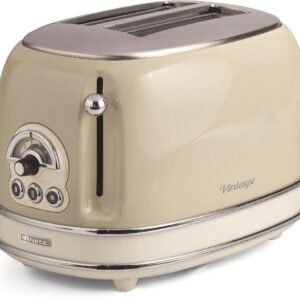Ariete Ariete Toaster Vintage, 2 kurze Schlitze, für 2 Scheiben, 815 W, creme 2-Scheiben-Toaster