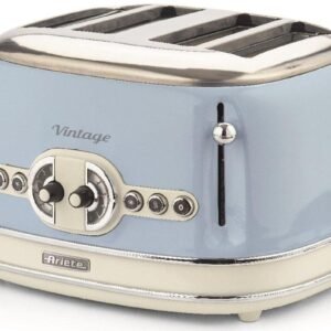 Ariete Toaster Vintage, 4 kurze Schlitze, für 4 Scheiben, 1630 W, blau Ariete 4-Scheiben-Toaster
