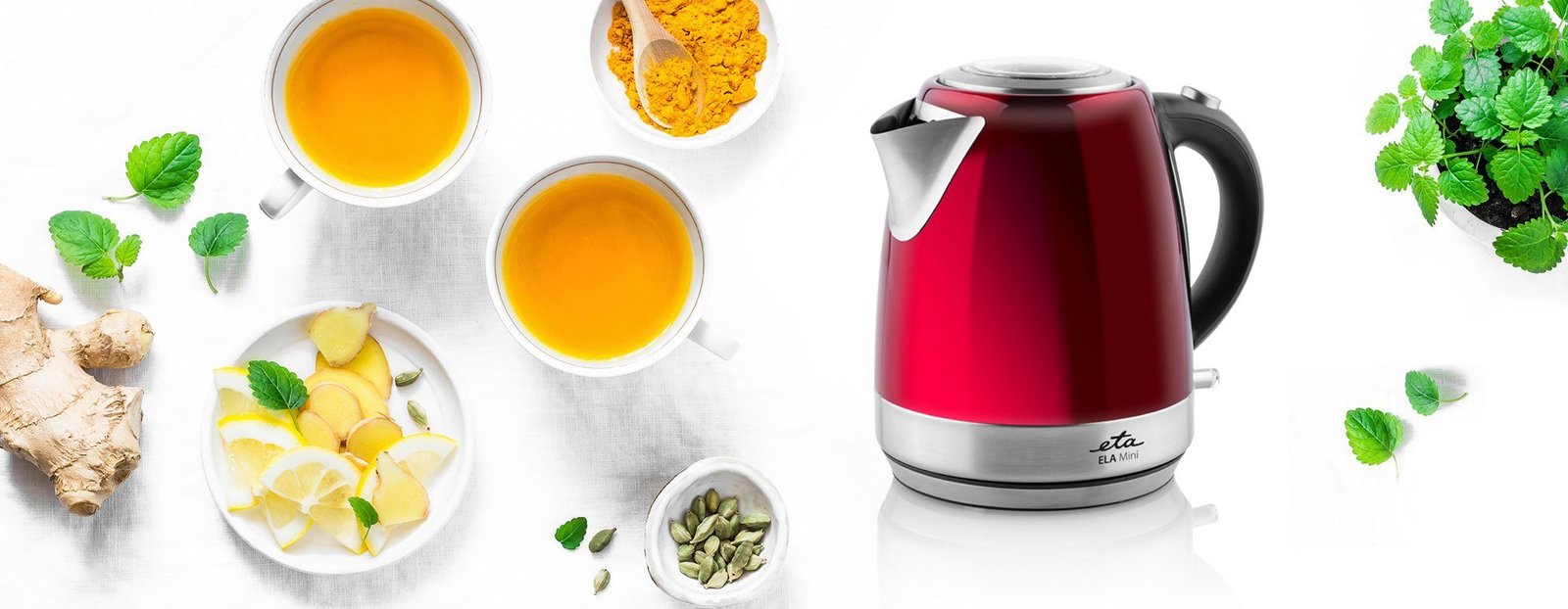 Wasserkocher eta eta Wasserkocher Ela Mini ETA859990010, 1,2 l, 2100 W, in Rot