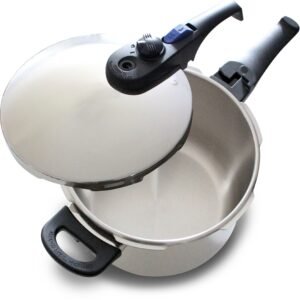 Schnellkochtöpfe Elo Elo Schnellkochtopf Praktika Plus, Edelstahl 18/8 (1-tlg), Überdrucksicherung im Deckelrand, 4 Liter, Induktion