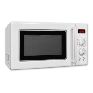 exquisit Mikrowelle RMW720-3G DIG, Grill, Mikrowelle, 20,00 l, attraktives Retro-Design mit praktischer Grillfunktion und Display Weiß Mikrowellen exquisit