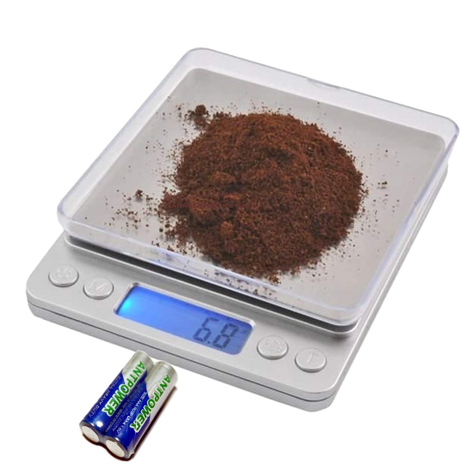 VARA Küchenwaage Digitale Haushalts- Feinwaage Küchenwaage 2 kg 0.1 Gramm Batterien VARA Küchenwaagen