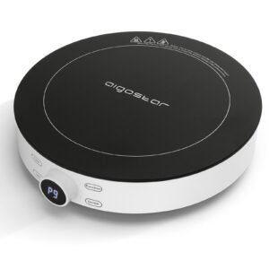 Aigostar Aigostar Einzel-Induktionskochplatte einzel induktionskochfeld, kochfeld tragbar Glaskeramik, Timer, 2000W, Digitalanzeige,Tragbar Einzelkochplatten