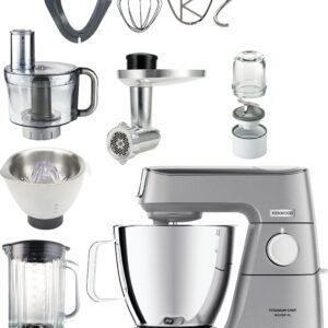 KENWOOD Küchenmaschine Titanium Chef Baker XL KVL85.704SI Titanium Chef Baker XL KVL85.704SI, 1200 W, 7 l Schüssel, inkl. umfangreiches Zubehör, mit integrierter EasyWeigh Waage Multifunktionsküchenmaschinen KENWOOD